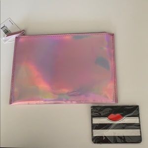 Makeup clutch & card holder bundle
